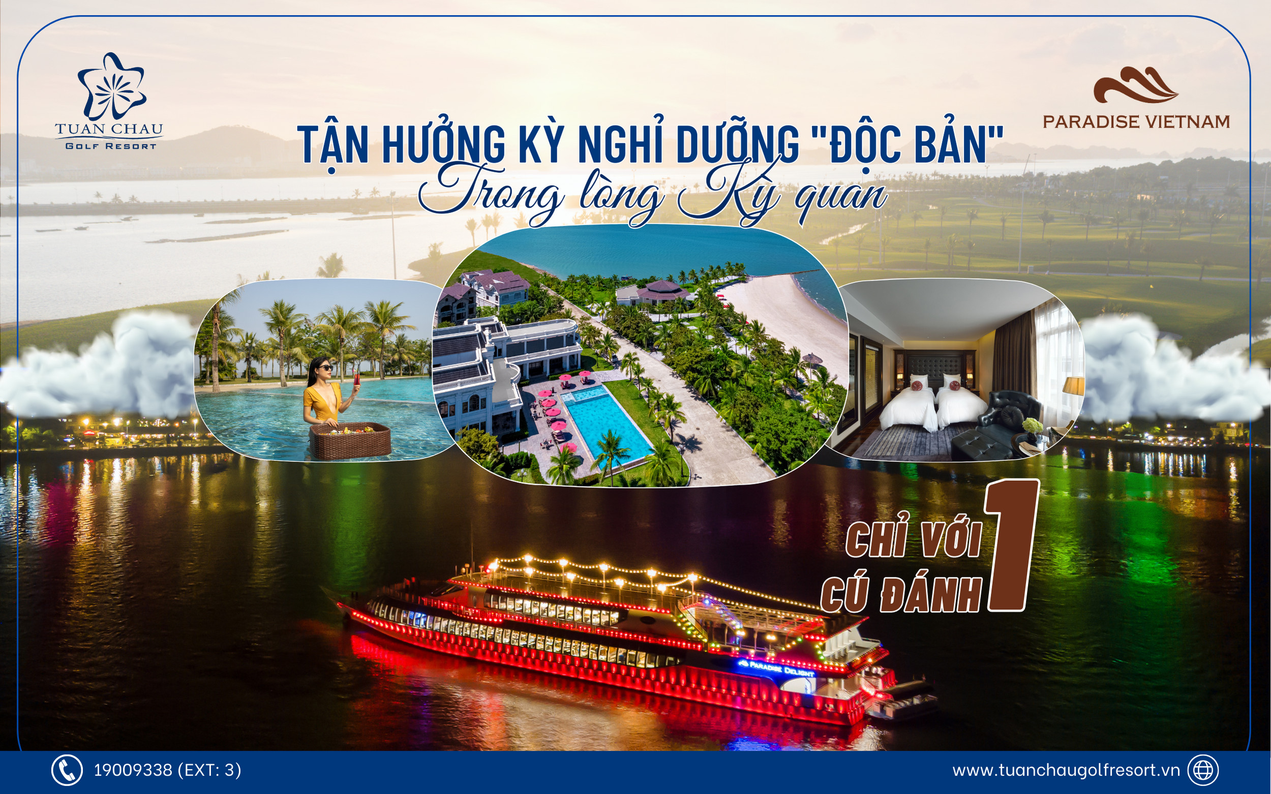 Tận hưởng kỳ nghỉ độc bản trong lòng kỳ quan với 1 cú đánh